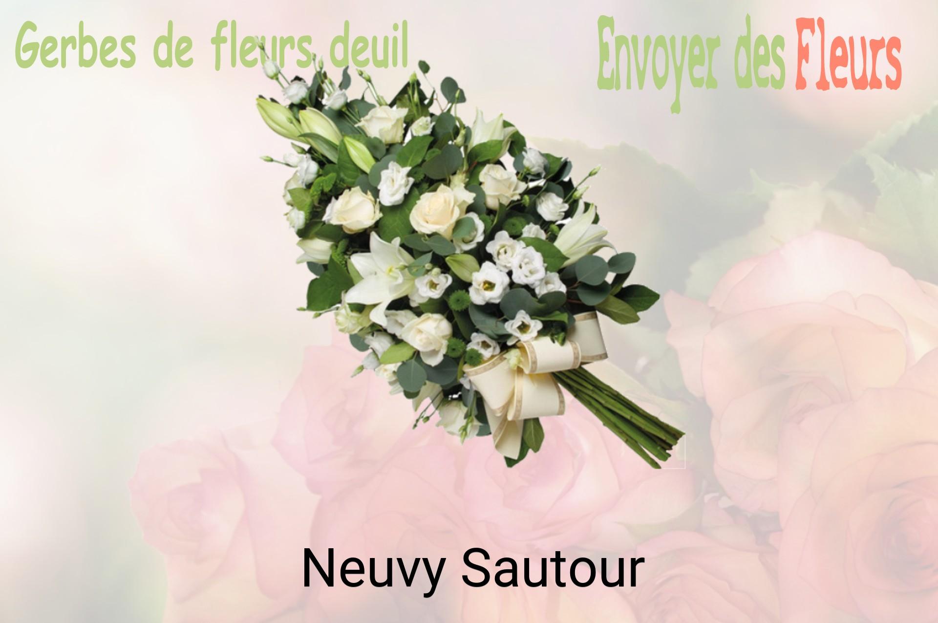 Gerbe de fleurs de deuil livrée à Neuvy-Sautour
